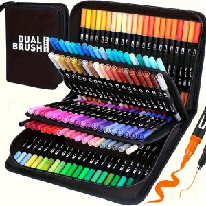 Conjunto de 72 Marcadores de Ponta Dupla